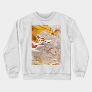 Gold, silver and bronze acrylic pour Crewneck Sweatshirt